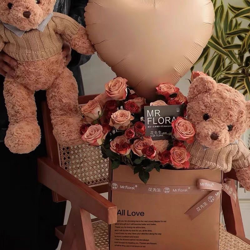 网红泰迪熊毛绒玩具公仔玩偶抱抱小熊情人节礼物网红花束衬衣小熊详情10