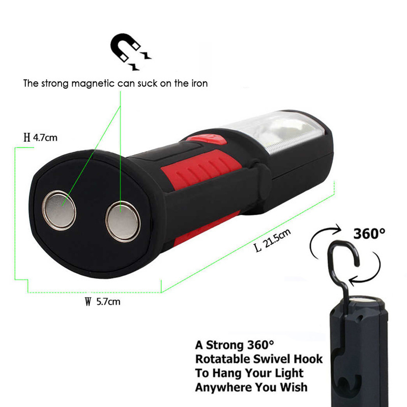 36+5LED emergency work light, USB charging work light with magnetic bracket, car maintenance light, inspection light, flashlight pic 1