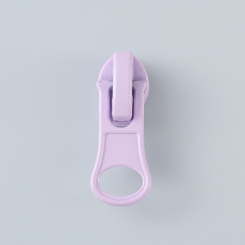 3号尼龙拉链头 自锁彩色下拉片尼龙正齿拉链头 黑白彩色现货拉头详情9