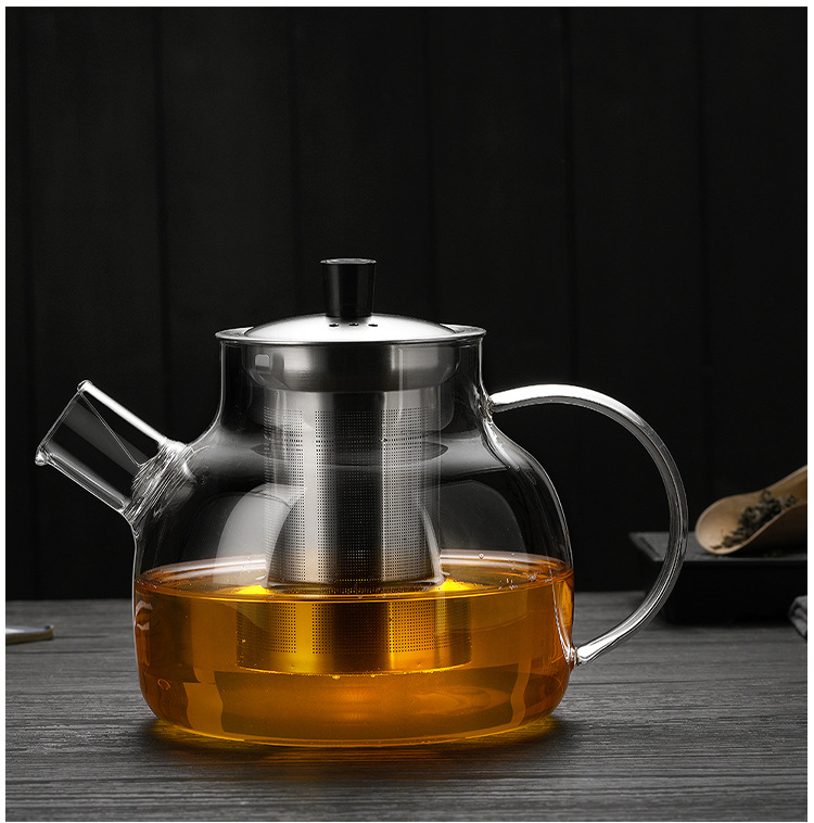 家用透明玻璃茶壶不锈钢过滤茶水分离花茶泡茶壶电陶炉烧水煮茶器详情14