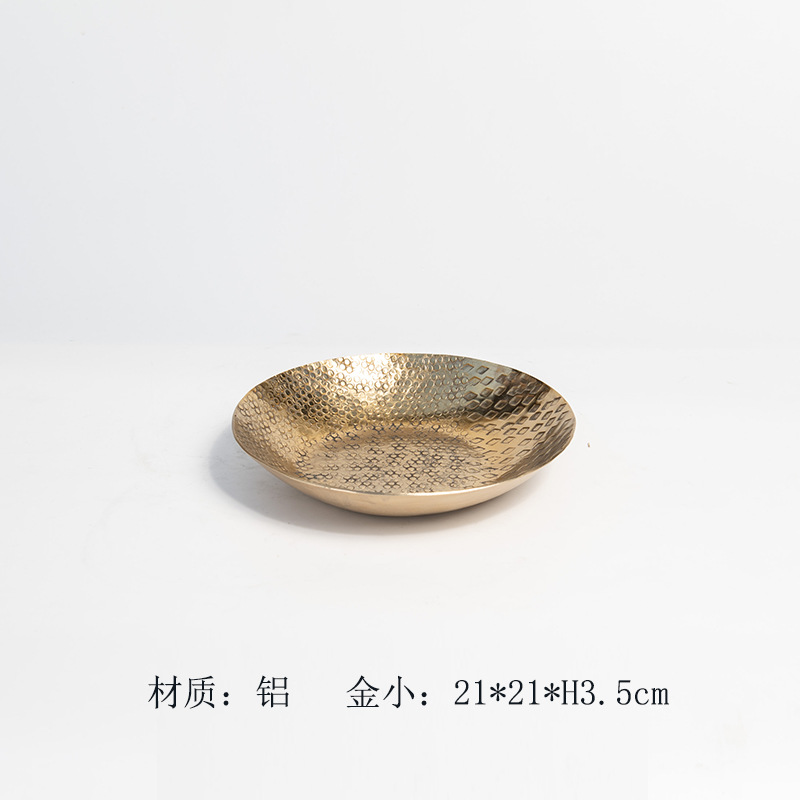 印度进口铝制银色不规则浅边水果盘零食坚果收纳托盘茶盘摆件装饰详情57