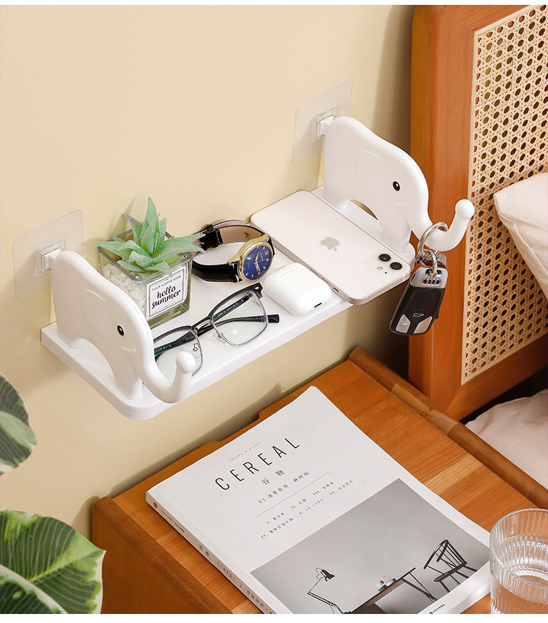 Elephant storage rack, wall-mounted storage rack without drilling, kitchen, bathroom, draining, study, multi-functional toothbrush storage rack pic 13