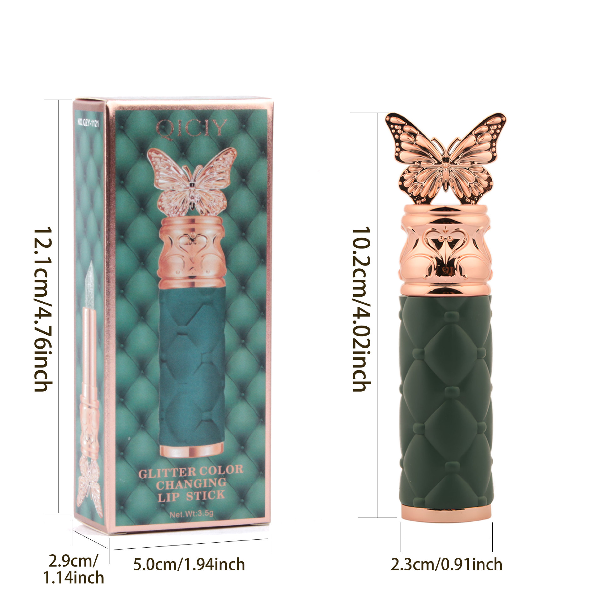【 Cross-border Exclusive 】QICIY Butterfly Three-Color Temperature-Changing Lipstick Moisturizing, Anti-Cracking and Color-changing Lipstick Wholesale pic 15