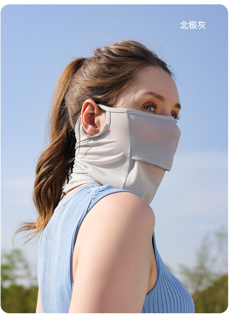 夏季户外防晒面罩骑行护颈防紫外线面纱轻薄透气防晒冰丝口罩女士详情18