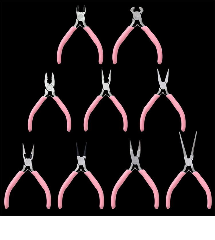 Pointed-nose pliers, double round pliers, diagonal pliers, elbow pliers, pointed-nose pliers, steel pliers, handcrafted diy jewelry tool pliers pic 8