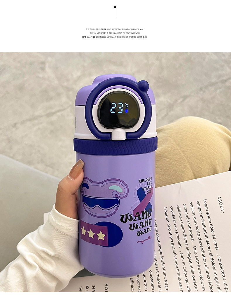 智能显温学生水杯2024新款卡通便携儿童吸管保温杯不锈钢厂家批发详情29