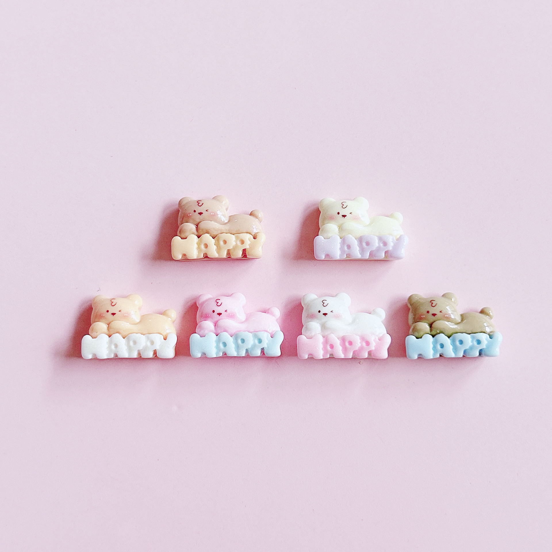 xn Lazy and Cute Little Bear happy Series diy Hair clip Accessories Decoration Handcrafted matching material patches pic 17