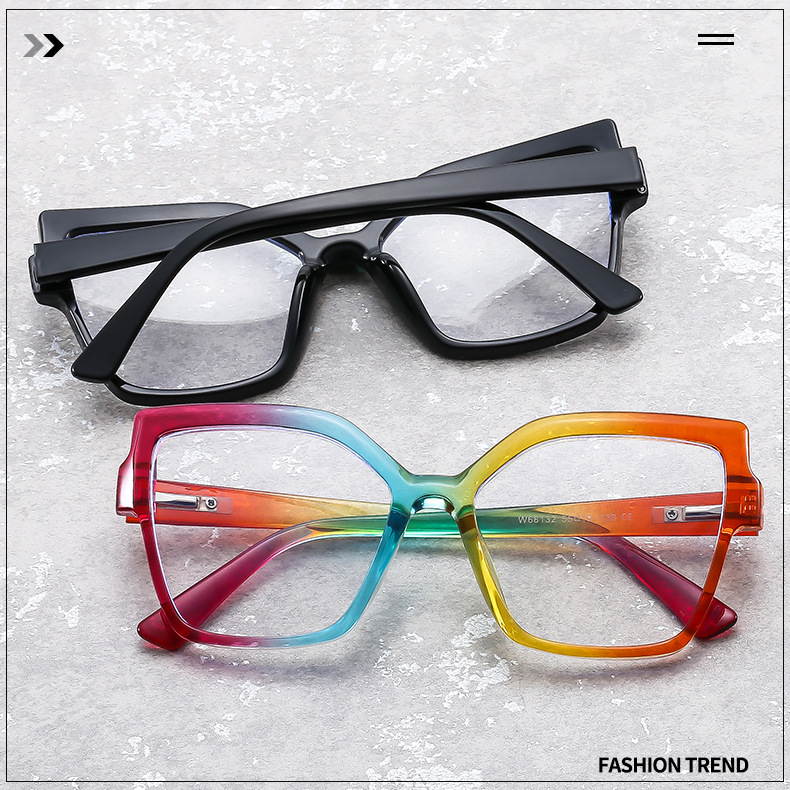 Crossover hot sale verano candy color marco gafas decorativas anti-luz azul protección de ojos gafas Optical wholesale pic 2