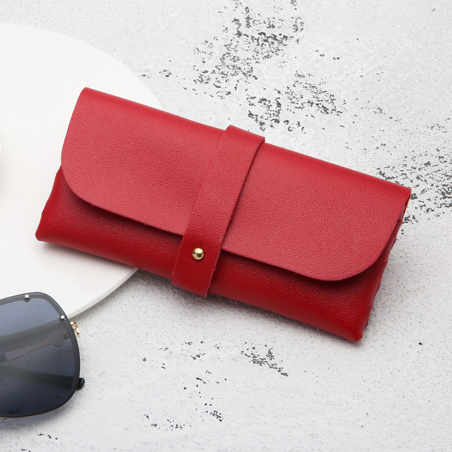 New PU leather soft-padded GM glasses case, fashionable and portable sunglasses case, buckle box, wholesale in stock, cross-border pic 10
