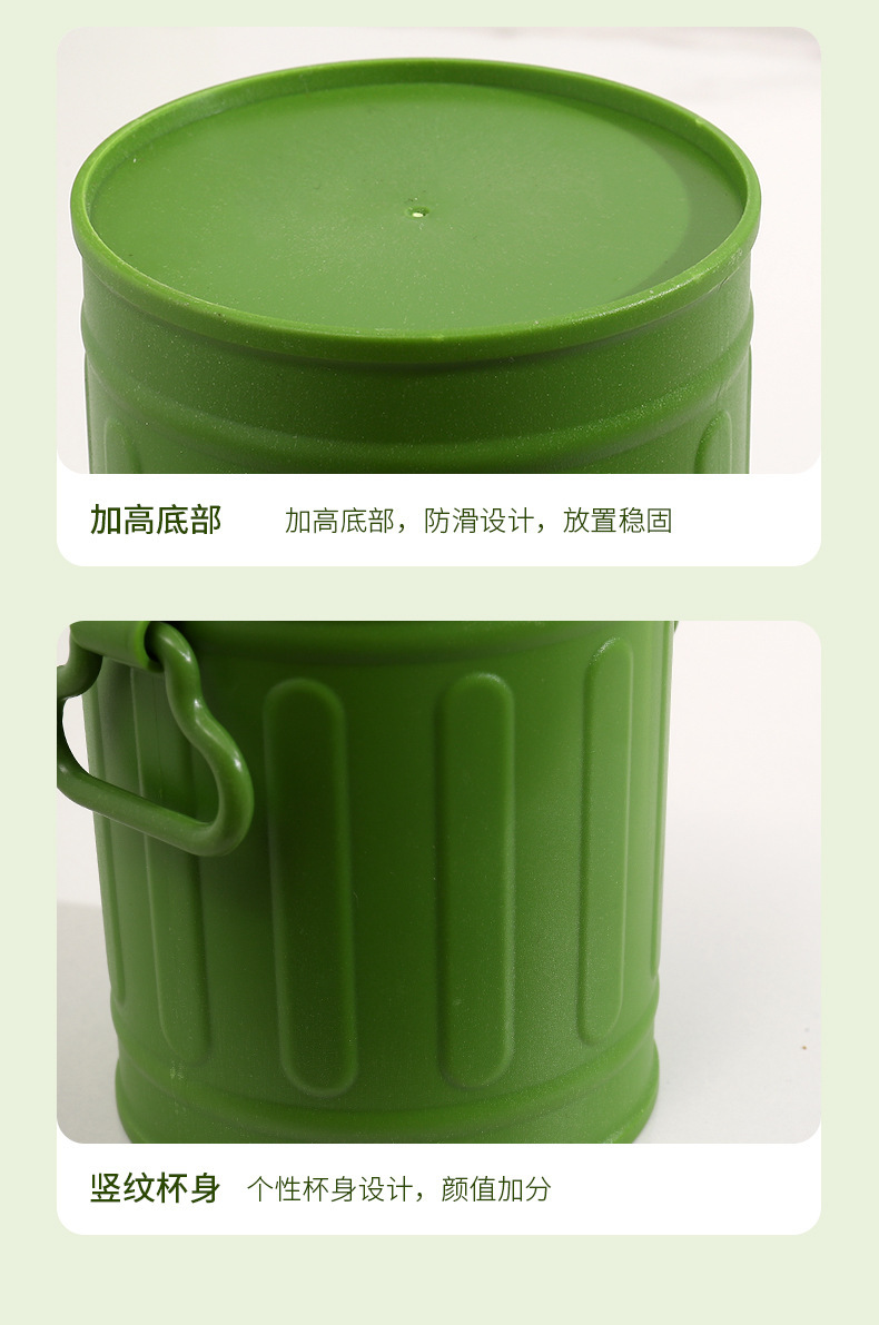 创意简约大容量塑料笔筒化妆刷收纳筒学生办公桌面杂物收纳盒详情14