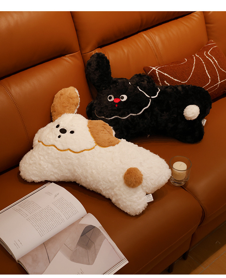 Creative Dudu dog throw pillows, cute puppy plush toys, sofa cushions, soothing dolls, living room decoration gifts pic 17
