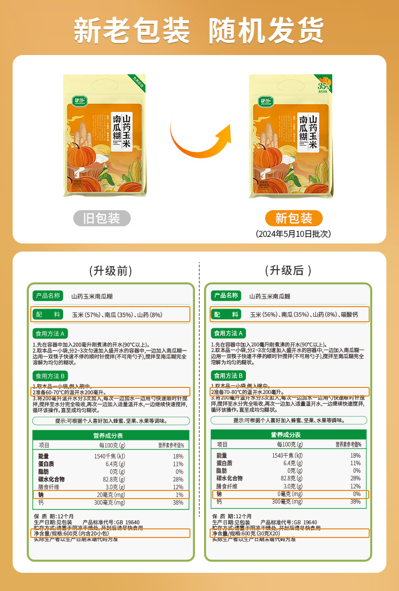 Jieshi Pure Corn Porridge is low in fat and sugar-free. It is a filling, ready-to-drink, bagged nutritious breakfast meal replacement with low calories pic 5