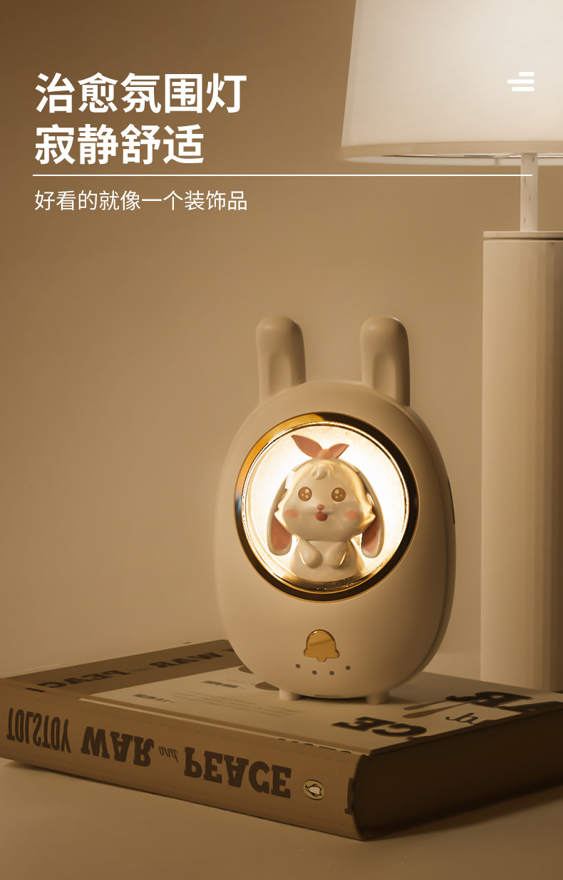 儿童挂脖风扇USB充电便携可爱卡通手持迷你桌面小风扇礼物批发详情12