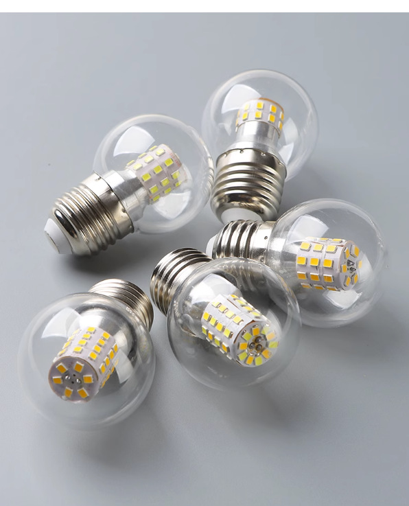 LED超亮灯泡三色变光家用螺口5瓦7W吊灯E27透明小圆球泡魔豆节能详情19