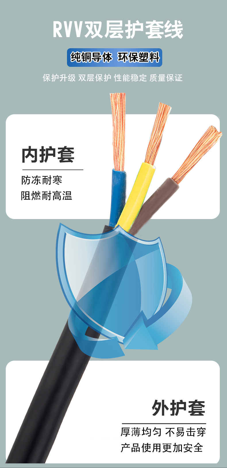 国标三芯弯头品字尾电源线