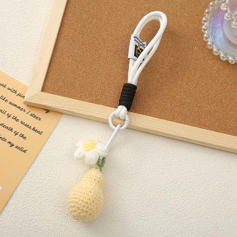 创意可爱水果蔬菜挂饰少女包包钥匙扣钩针挂件手工diy毛线配饰详情15