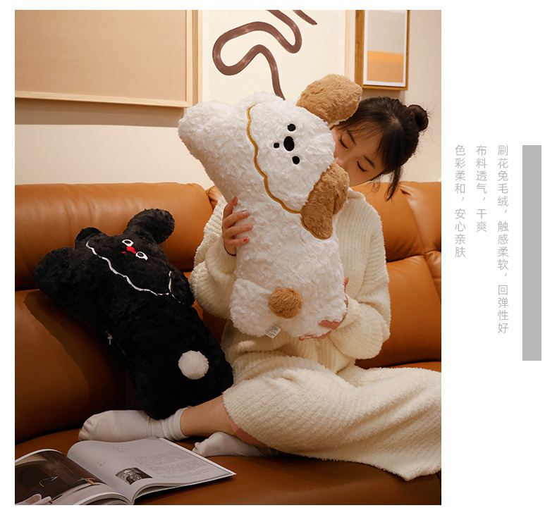 Creative Dudu dog throw pillows, cute puppy plush toys, sofa cushions, soothing dolls, living room decoration gifts pic 16