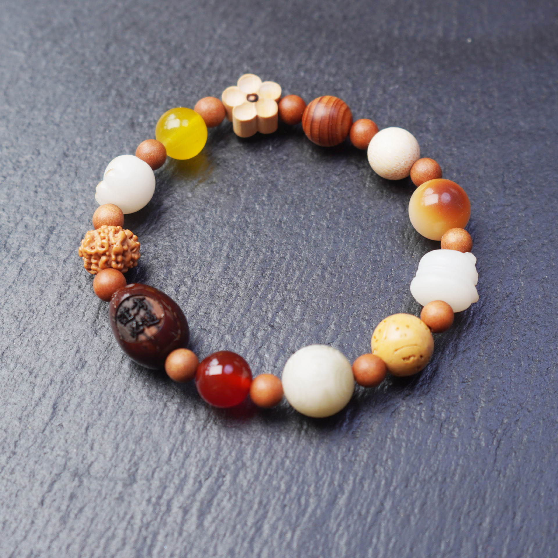 18 semillas tobo cuentas pulsera 18 rosarios luna bodhi estilo nacional juego de texto vintage mano mujer pinchazos accesorios pic 12