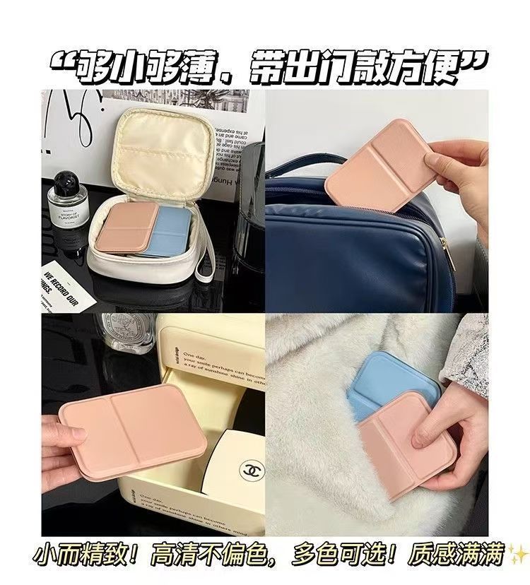 化妆镜折叠小镜子便携迷你logo学生随身宿舍专用梳妆镜女身桌面详情12