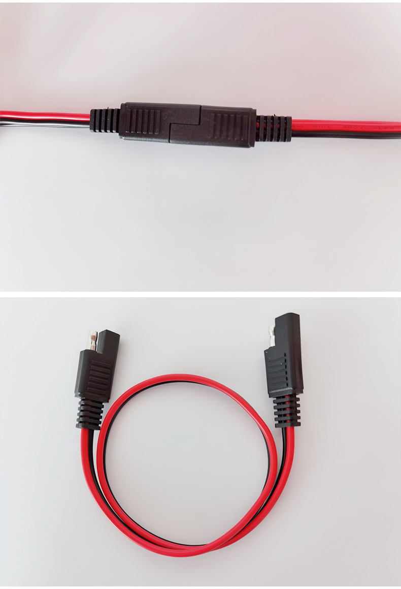 SAE连接线 一分二sae线 太阳能插头电源线 SAE三通汽车电源连接线详情8