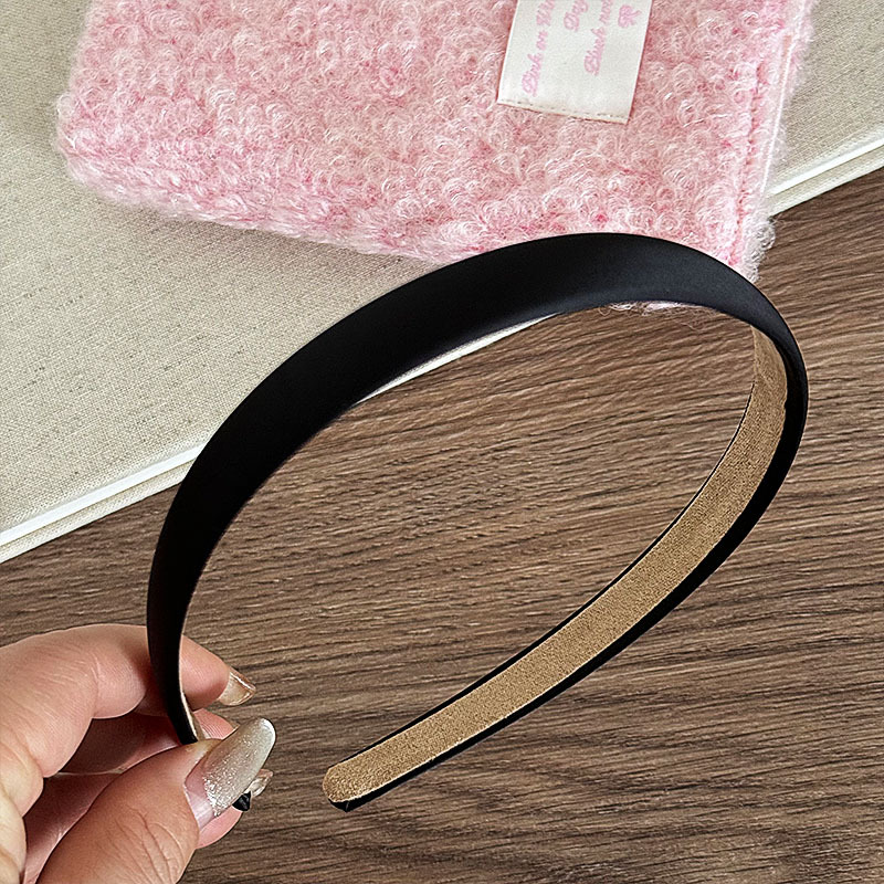 韩版缎面窄发箍女百搭外出头箍复古法式发卡鹿皮绒防滑港风头饰详情18