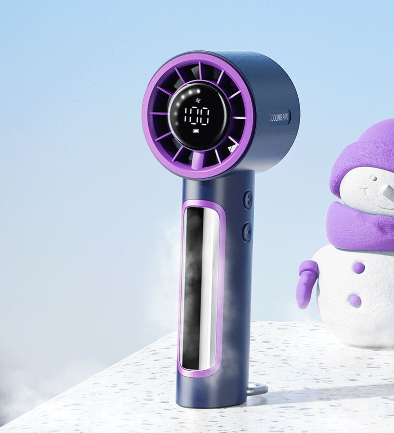 新款手持高速涡轮风扇100档无极变速冰敷跑马灯桌面数显风扇详情21