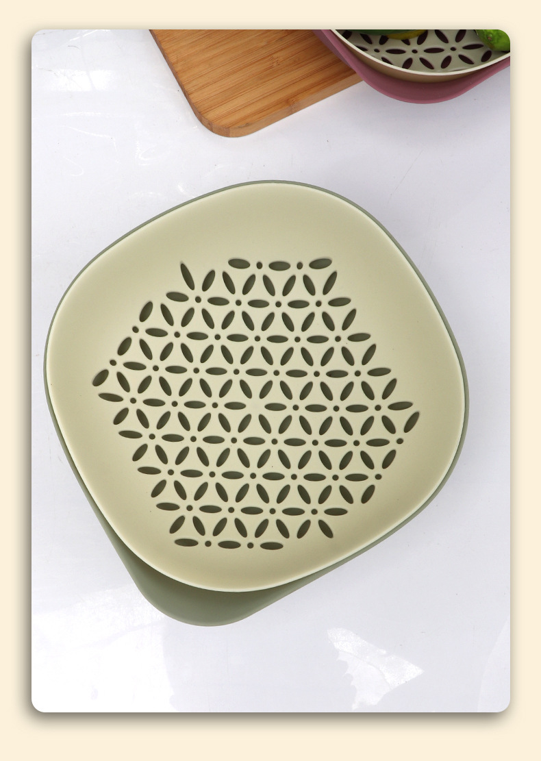 北欧沥水篮2件套厨房沥水篮密封罐滤网碗架收纳沥水篮详情9