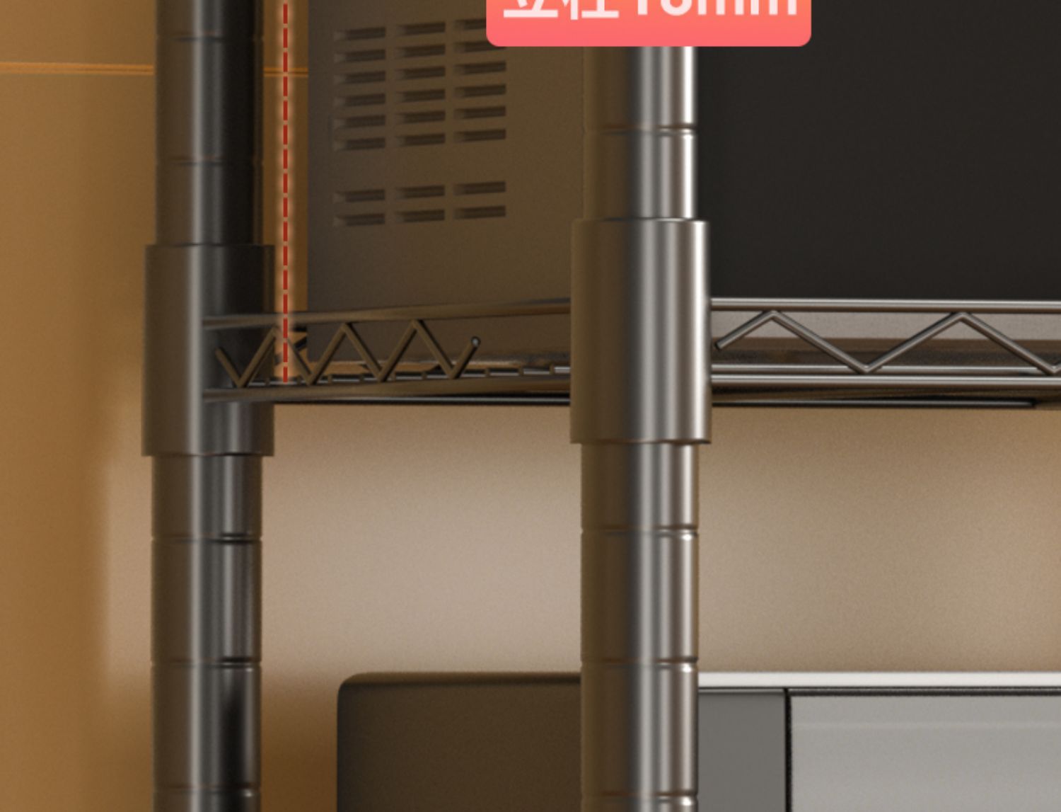 Factory wholesale kitchen shelves, microwave floor-standing metal storage, home bathroom, oven, multi-layer storage shelves pic 19