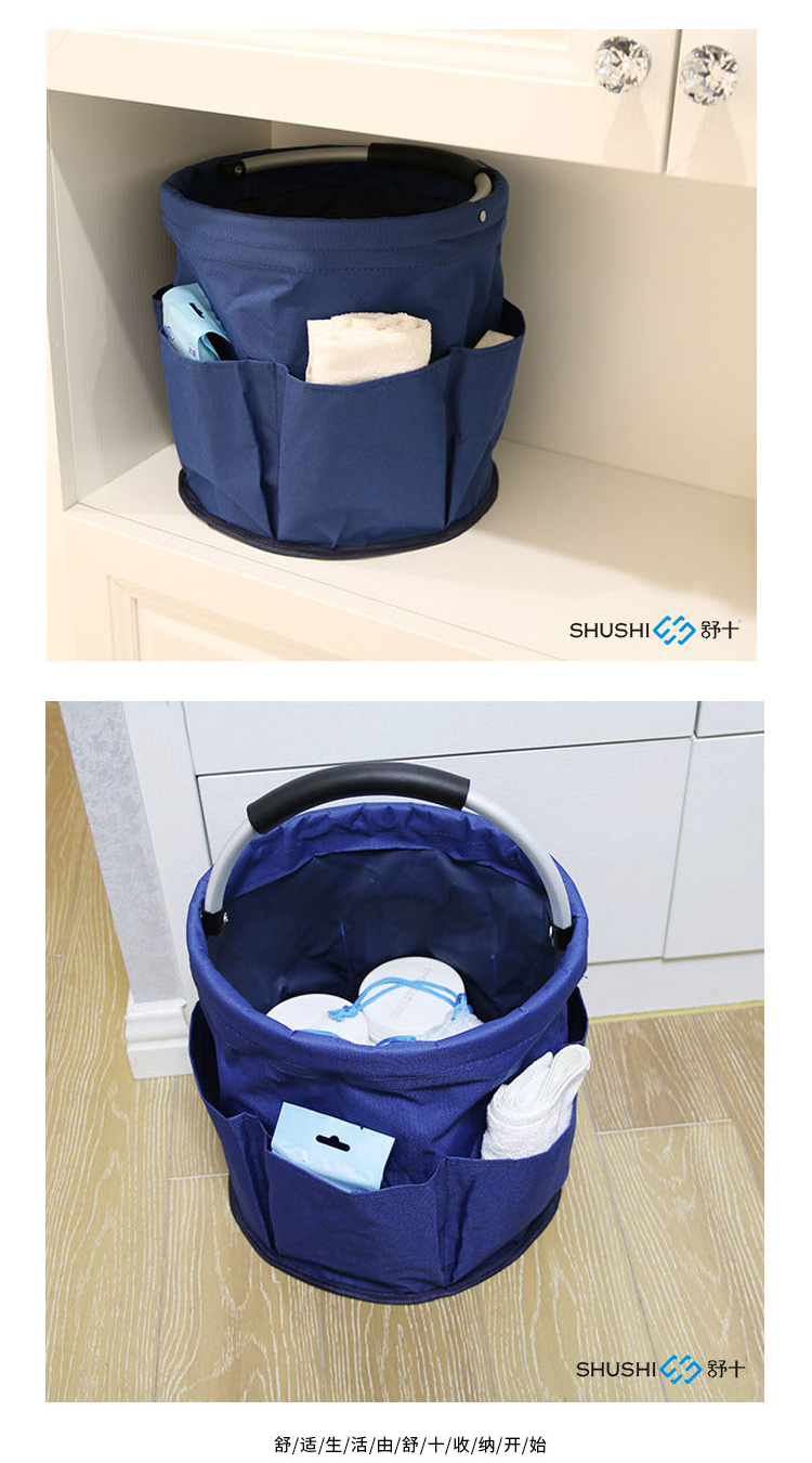 批发创意宝宝奶粉尿不湿收纳袋便携可折叠工具篮多功能手提储物篮详情14