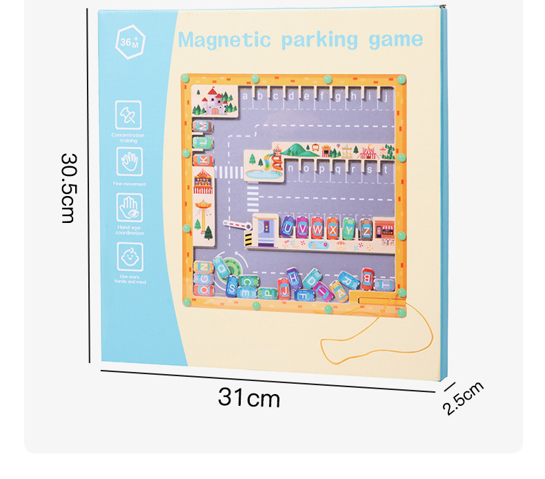 Baby magnetic color classification, positioning, counting board, pen movement maze, math enlightenment, cognitive matching, wooden toys pic 48