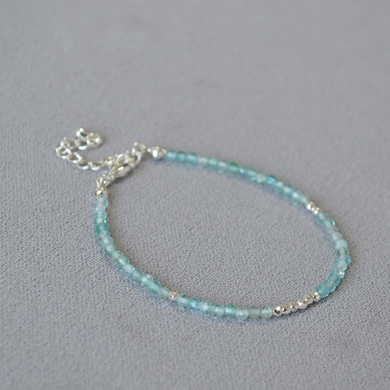 法式小众设计文艺复古时尚简约彩色真石串珠叠带个性气质细手链女详情13