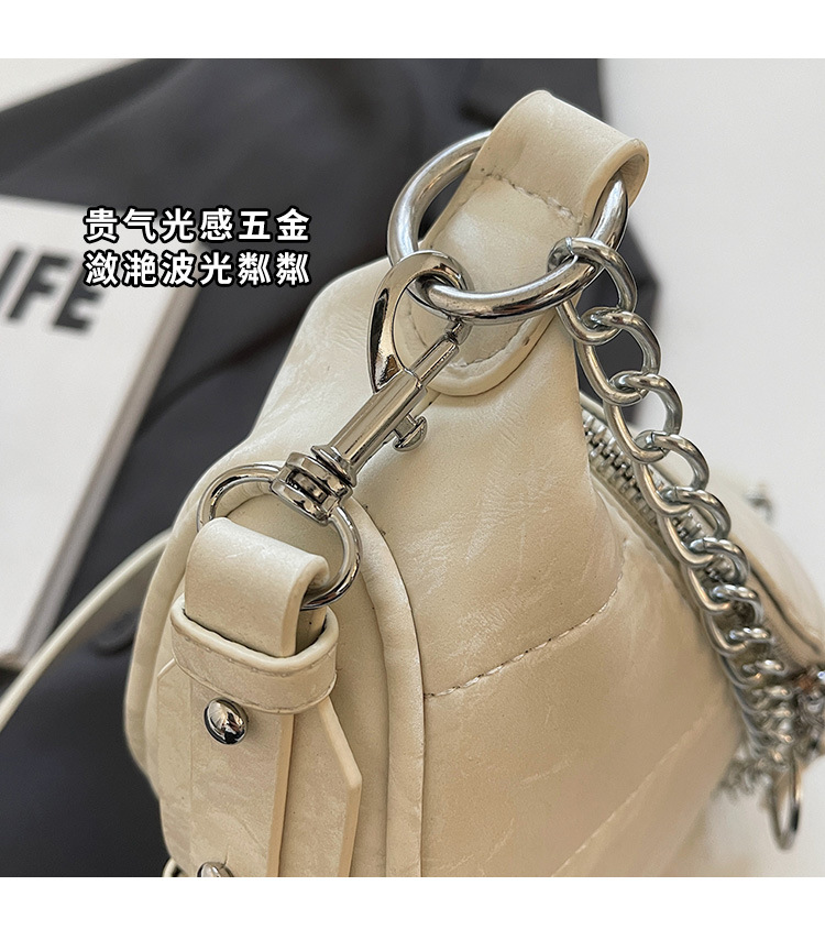 小众潮流设计饺子包新款百搭质感马鞍单肩包潮搭斜挎包都市风女包详情6