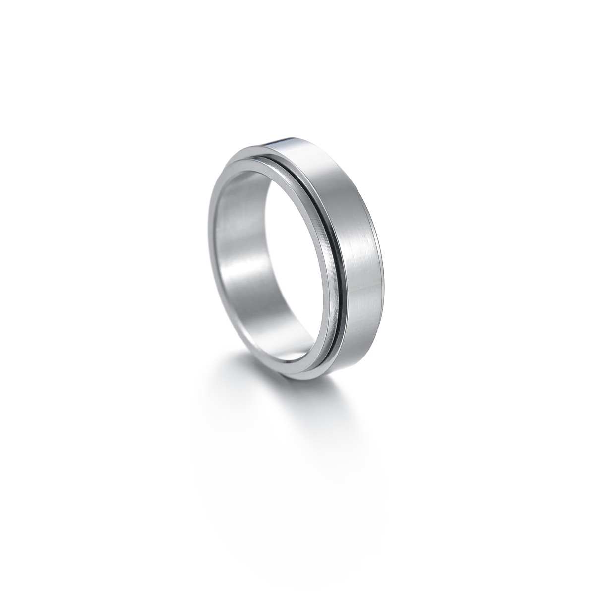 Amazon source Star Moon rotating titanium steel stress-relieving ring, standard US size cross-border jewelry wholesale pic 20