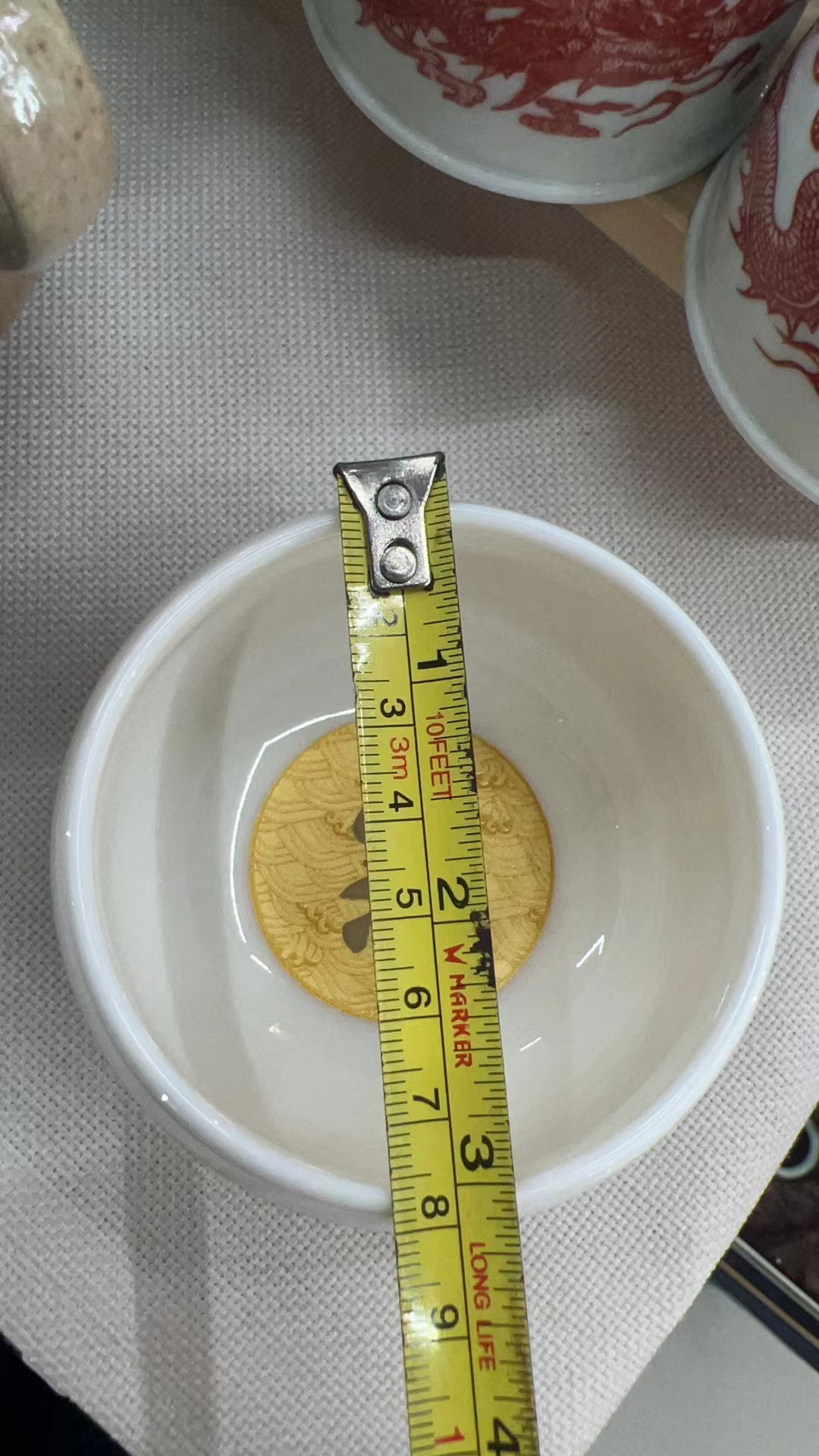 羊脂玉罗汉杯主人杯陶瓷堆金福杯功夫茶茶具品茗杯个人礼品节日详情9