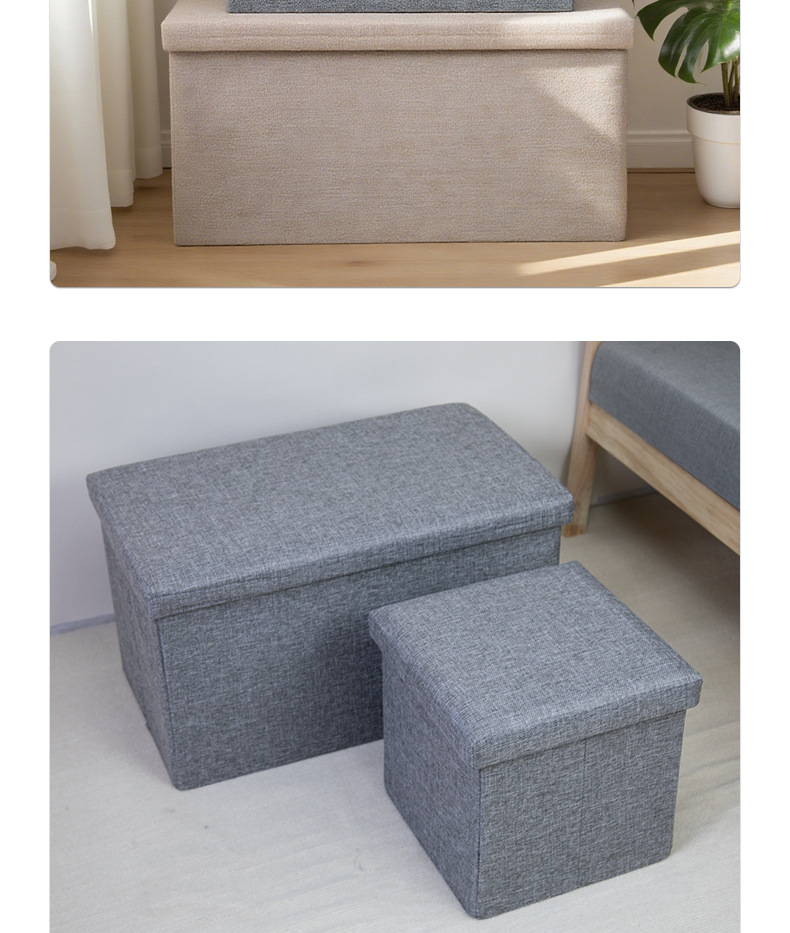 多功能收纳凳可坐人可折叠布艺储物凳客厅家居用品收纳沙发置物凳详情7