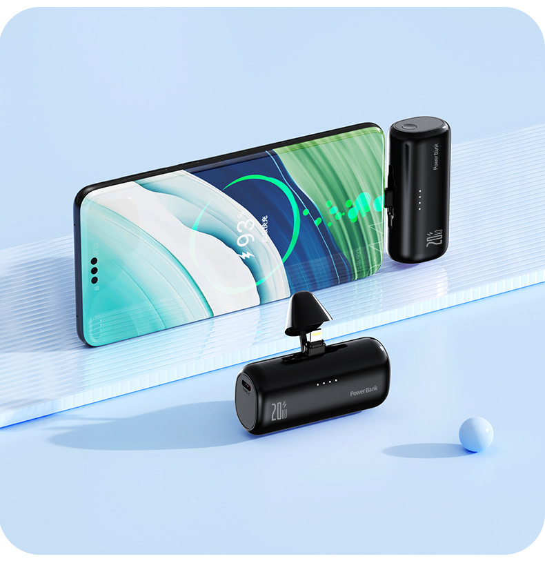 Cross-border new capsule power bank, hidden dual-interface, compact and portable power bank wholesale, mini fast charging pic 20