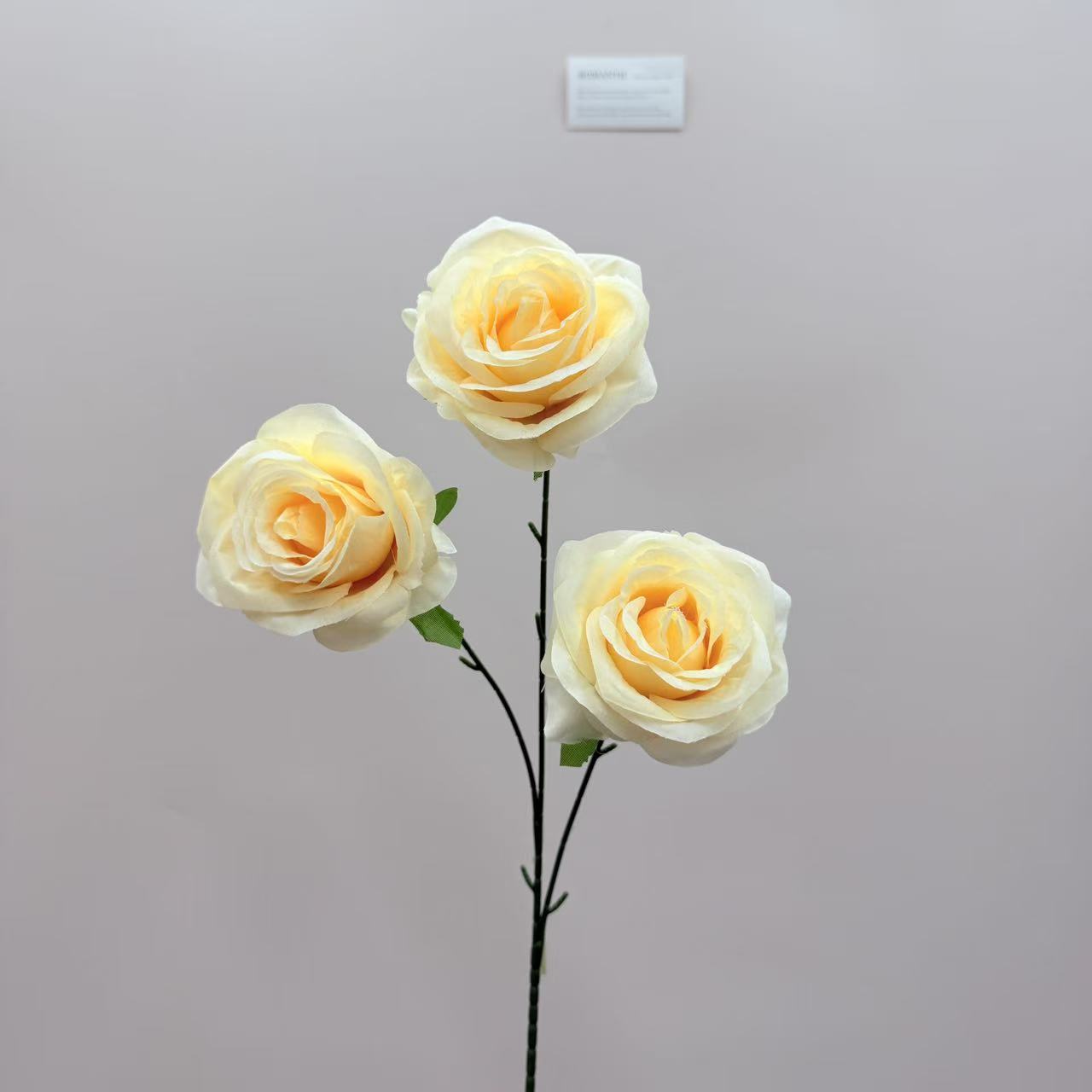 仿真花3头玫瑰花钻石玫婚庆用花仿真玫瑰花假花婚庆地排花艺装饰详情25