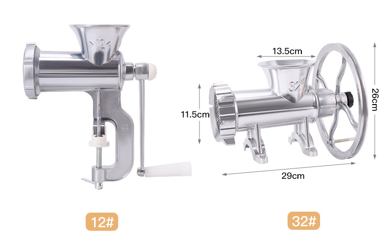 Multi-functional meat mincing and sausage stuffing machine, household hand-cranking small aluminum alloy sausage stuffing machine, sausage grinder, meat grinder pic 4