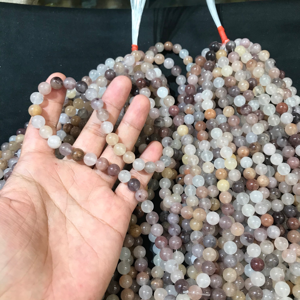 天然紫罗兰佘太翠圆珠 金丝玉紫罗兰散珠半成品手链项链配饰玉石详情4