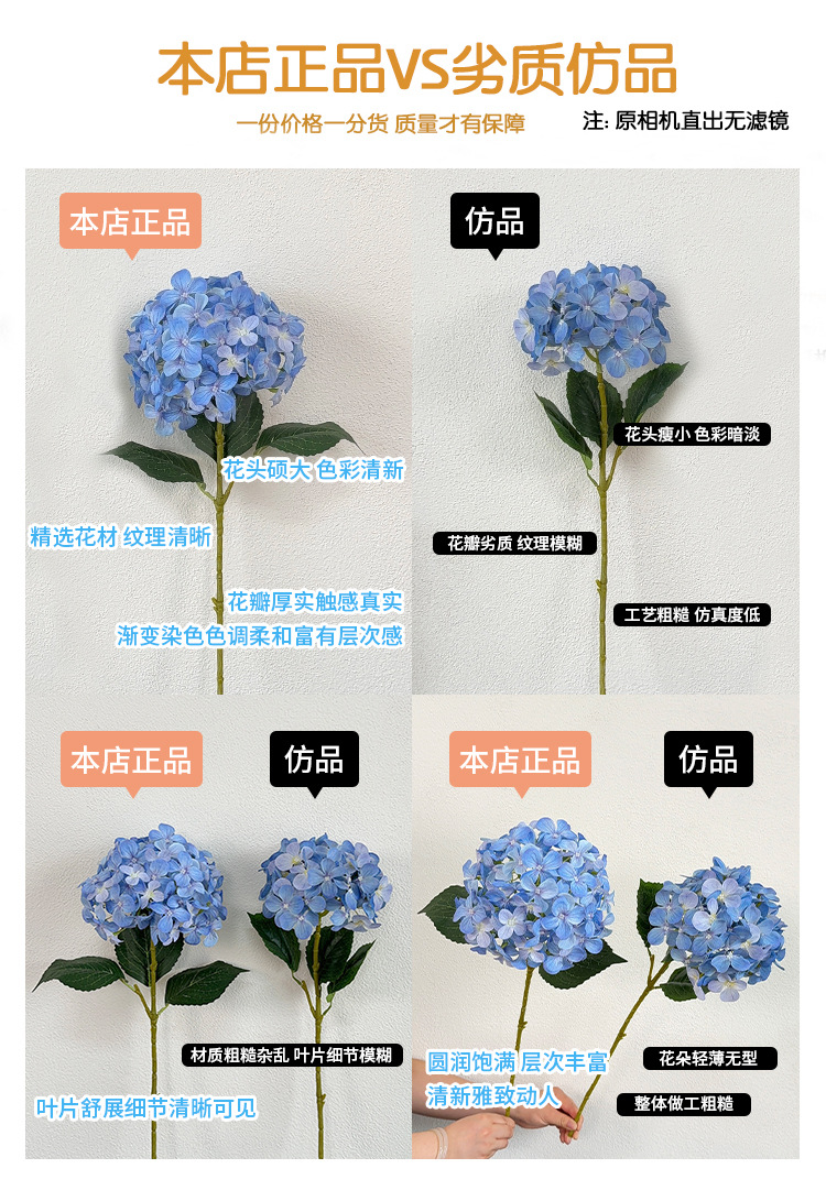 公主绣球花仿真花绢布假花花束客厅餐桌装饰高端园艺宿根花卉详情3