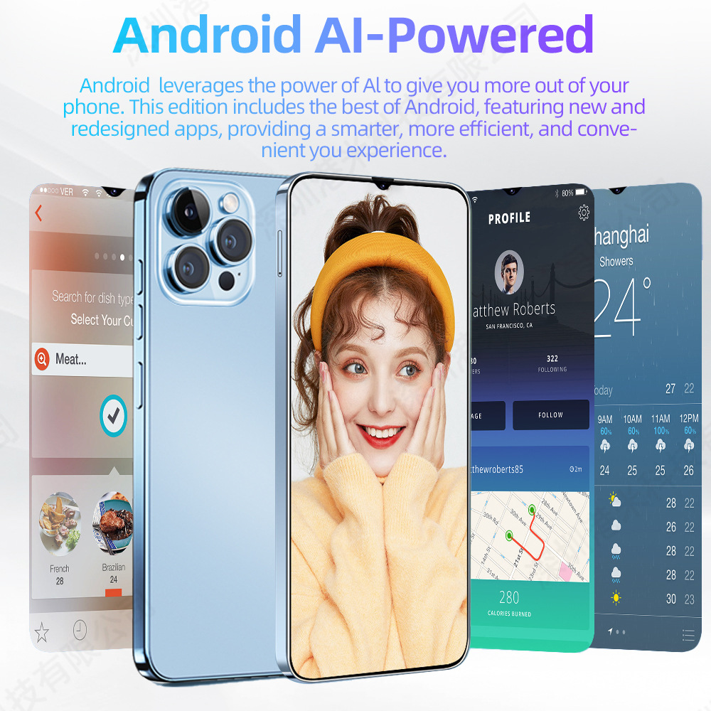 2025 Cross-border smart phone I16 promax Android phone brand new unopened factory wholesale price, customizable LOGO pic 15