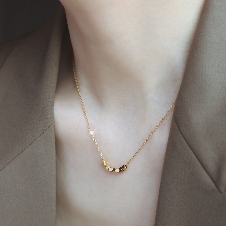 八方来财本命年碎银子小方糖项链轻奢小众高级感锁骨链详情6