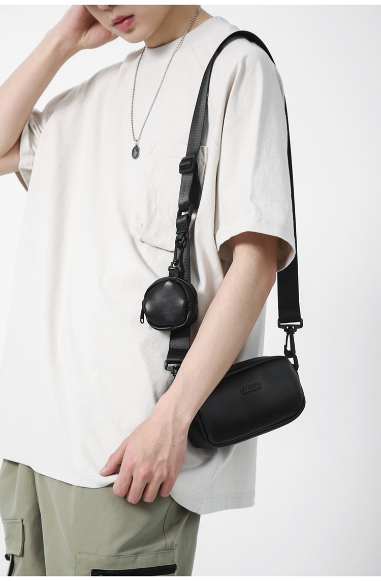 2026新款PU男士斜挎包韩版休闲小方包ins单肩包潮男情侣背包代发详情13