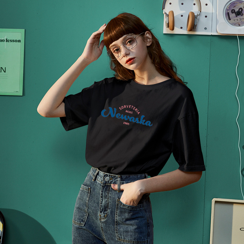 Oversize女装纯棉短袖t恤女宽松夏2025新款半袖胖mm180斤大码显瘦详情19