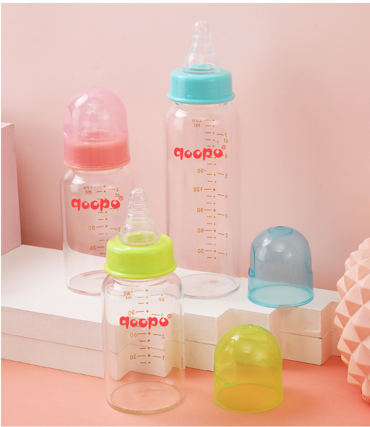 Baby glass bottle 120ml, fresh, anti-bloating, safe, non-toxic and heat-resistant pic 7