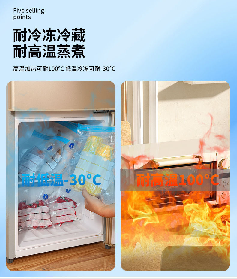 食品真空袋干湿两用保鲜袋家用冰箱密封收纳袋压缩保鲜袋电泵手泵详情11