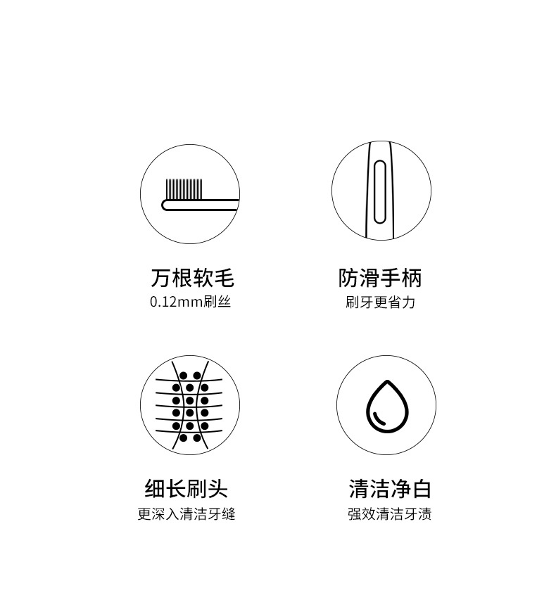 【四支装】贝诺高级软毛牙刷成人家用宽头万毛牙刷厂家正品批发详情7