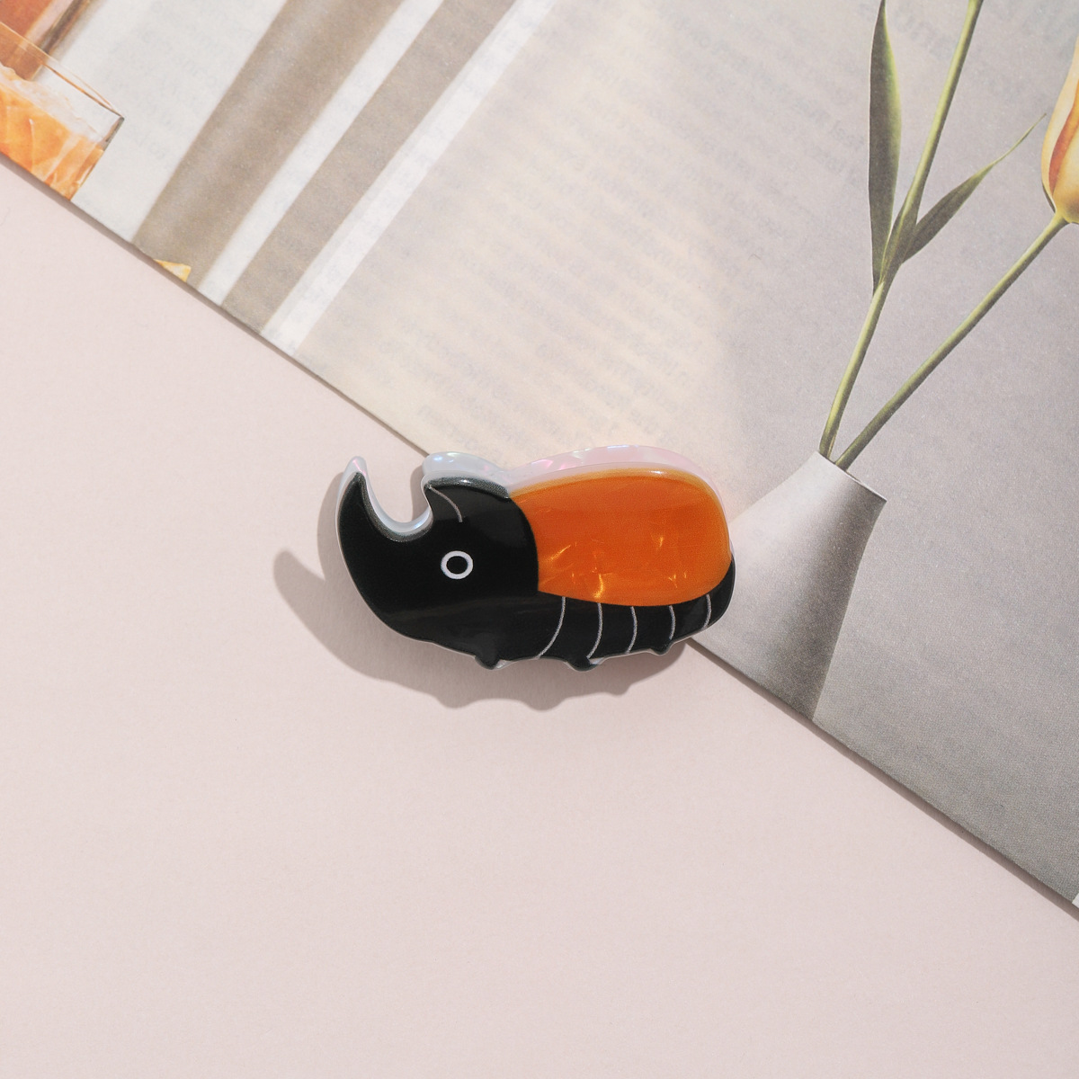 新款可爱昆虫系列发抓蜗牛蝴蝶蜜蜂瓢虫侧边刘海碎发夹女头饰设计详情6