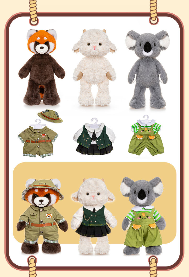 The versatile fashion rabbit doll Planet series plush toys monkey and red panda figurines are perfect birthday gifts for friends pic 14
