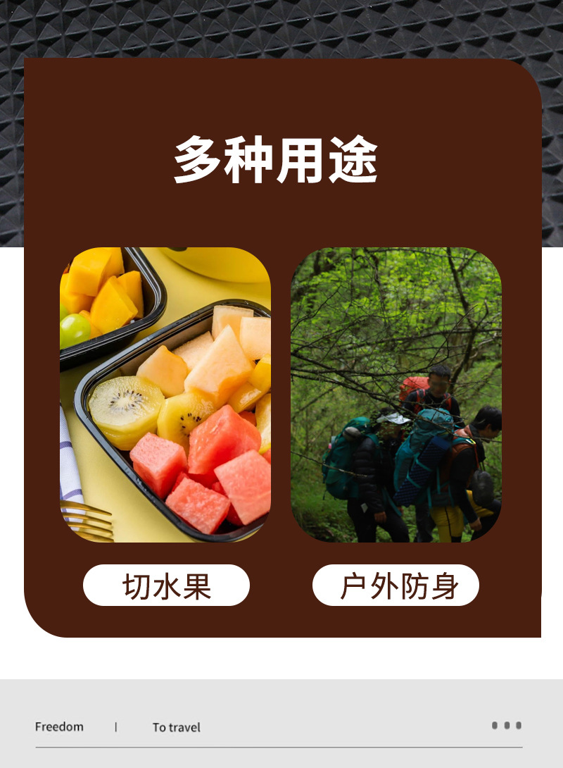 Stainless steel handle 3D printed folding knife, outdoor tool, self-defense portable folding knife, fruit knife, belt clip portable knife pic 5